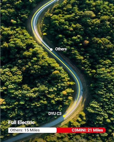 DYU Electric Bike for Adults Teens, Folding Electric Bicycle,Commuter City E-Bike with 350W Motor and 36V 7.8Ah Battery,3 Levels Assist, Dual Disc Brakes