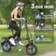 Folding Electric Bike for Adults and Teens, Foldable E-Bike with 750W Peak Motor, 14" Mini Ebike with 48V Removable Battery UL 2849 Certified, Commuter Electric Bicycle with 25 Miles PAS Range