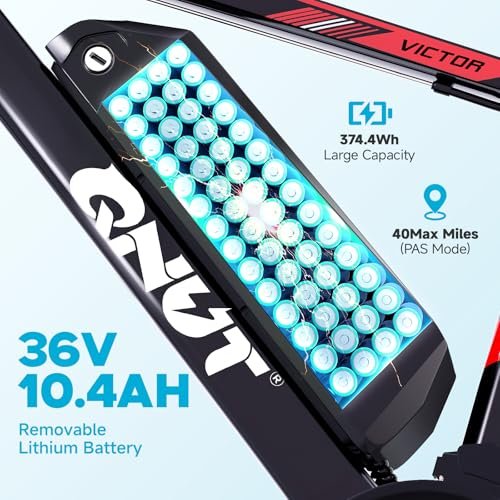 Electric Bike for Adults & Teens - 350W 26" Victor Ebike - 21-Speed, 20Mph Up to 40Miles with Dual Disc Brakes, Adjustable Handlebars, Commuter E-MTB for Men Women | UL 2849 Certified