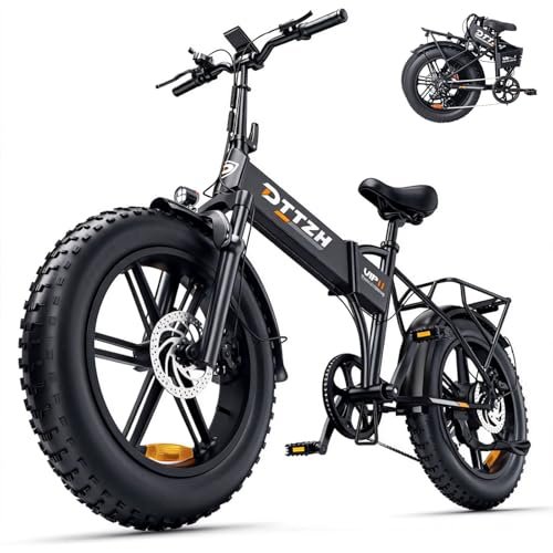 Foldable Electric Bike with AI-Optimized Power, 1000W/1500W, 30/35MPH, 60 Miles 48V 15Ah 720Wh, Color Display, 7-Speed Folding Ebike, 20 Inch Fat Tire Foldable Commuter E Bike, UL2849 Certified