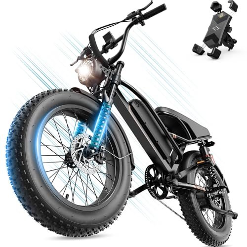 2000W Peak 20" Off Road Electric Bike for Adults,80+Miles LongRanger,32+MPH Electric Dirt E Bike Bicycles, Fat Tire All Terrain E-Bike,48V Electric Motorcycle for Road Sand Mountain