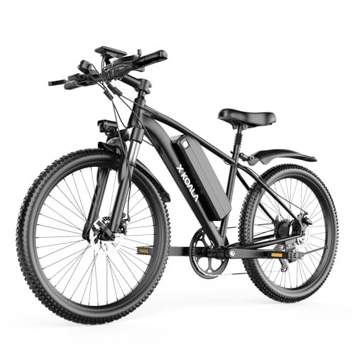 26'' Electric Bike for Adults 1200W Peak Motor 65 Miles Long Range 25MPH Commuter E-Bike with 7 Speed Gears IPX7 Waterproof Pedal Assist Electric Mountain Bicycle for Men