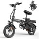Folding Electric Bike for Adults and Teens, Foldable E-Bike with 750W Peak Motor, 14" Mini Ebike with 48V Removable Battery UL 2849 Certified, Commuter Electric Bicycle with 25 Miles PAS Range