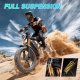 TST Electric Bike for Adults, 1500W Peak Motor 28 MPH 60/100 Miles Fat Tire Ebike with 48V 15Ah/25Ah Removable Battery, 20" Electric Dirt Bike Hydraulic Suspension and 7-Speed