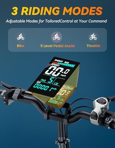 Foldable Electric Bike with AI-Optimized Power, 1000W/1500W, 30/35MPH, 60 Miles 48V 15Ah 720Wh, Color Display, 7-Speed Folding Ebike, 20 Inch Fat Tire Foldable Commuter E Bike, UL2849 Certified